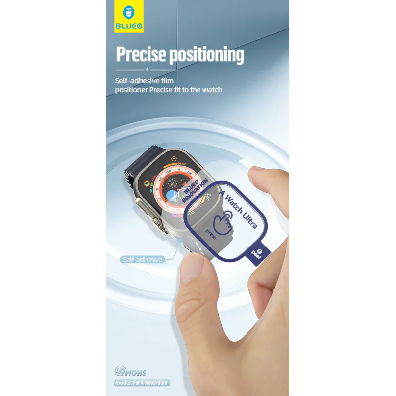 Protetor Apokin para Apple Watch Ultra 1/2/3 49 mm em Vidro e Liga de Titânio Cinza - Imagem 5