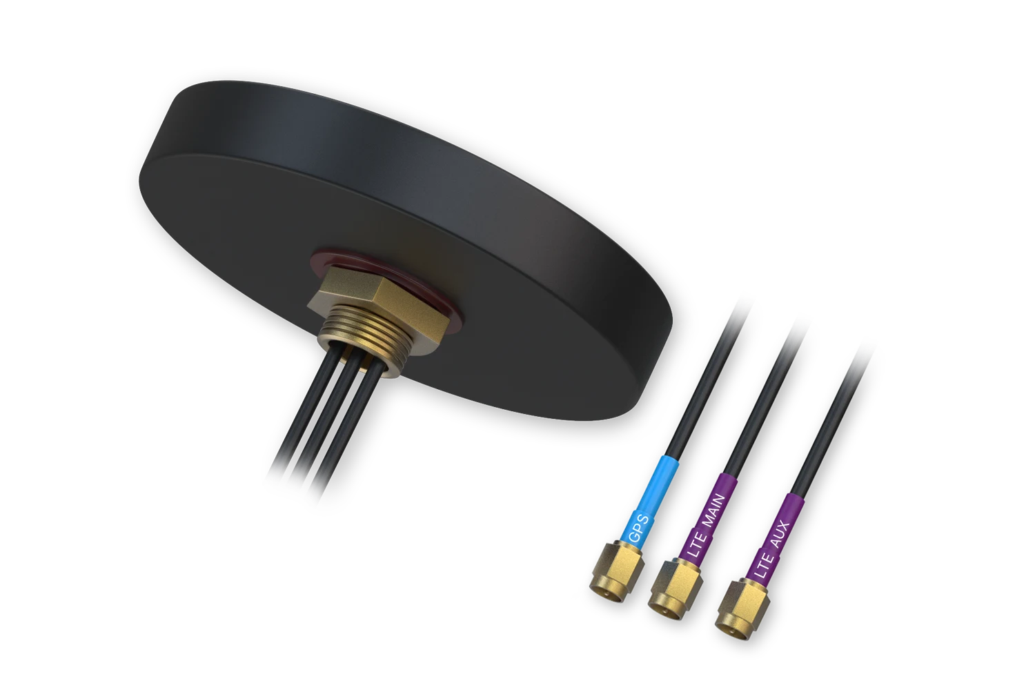 Antena Combinada Teltonika PR1UCP25 Mobile MIMO e GNSS SMA para Tejadilho 1200 mm - Imagem 1