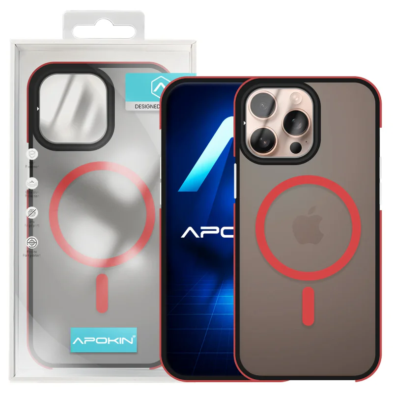Capa Smoked com Proteção de Câmara e MagSafe Apokin para iPhone 16 Pro Azul - Imagem 6