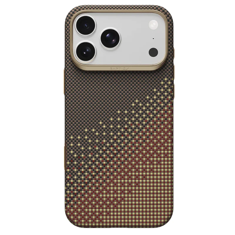 Capa Apokin Raptic Aramid Dual Ultra com MagSafe para iPhone 18 Pro Âmbar
