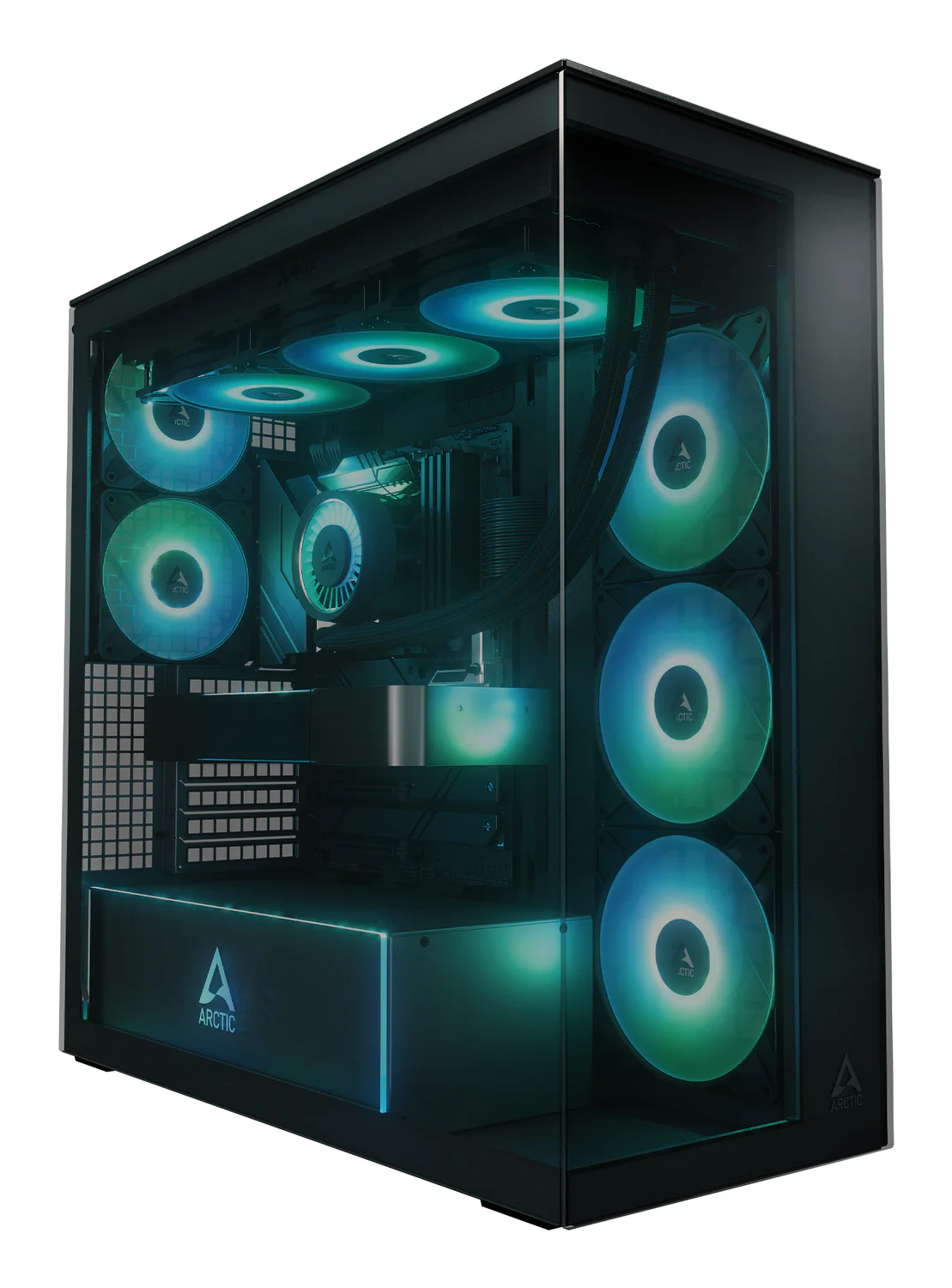 Caixa Arctic Xtender E-ATX Panorâmica Preta com Vidro Temperado e 5 Ventoinhas A-RGB - Imagem 2