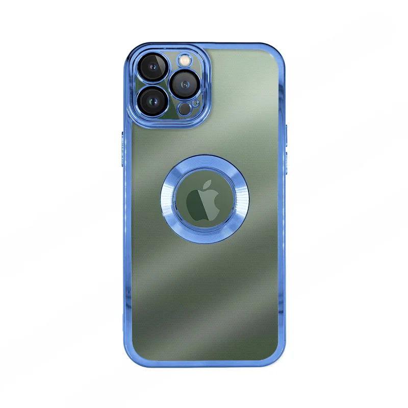 Capa Apokin para iPhone 13 Pro Silicone Transparente com Bordo Cromado e Proteção de Câmara 3D Rosa - Imagem 4