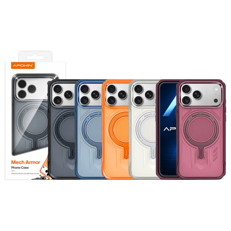 Capa Apokin Mech Armor para iPhone 17 Pro Max / 18 Pro Max Branco - Imagem 1