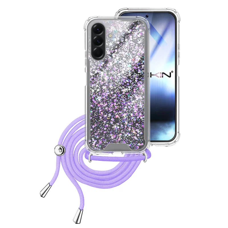 Capa Apokin para Samsung Galaxy A56 Gel Transparente com Cordão Variedade de cores - Imagem 2