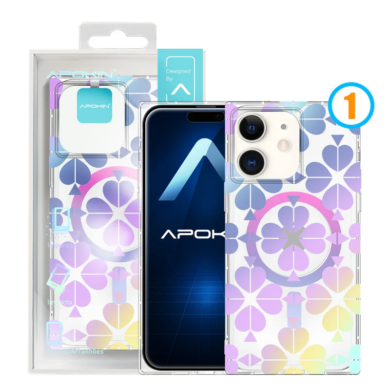 Capa Apokin Metalizada com MagSafe e Desenhos para iPhone 11 Modelo 3 - Imagem 2