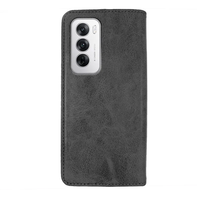 Capa com Tampa e Porta-cartões Apokin Oppo Reno 12 Pele Sintética Vermelho - Imagem 4