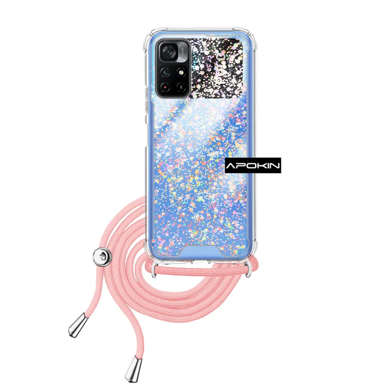 Capa Apokin para Xiaomi Poco M4 Pro 5G Gel Transparente com Cordão Preto - Imagem 3