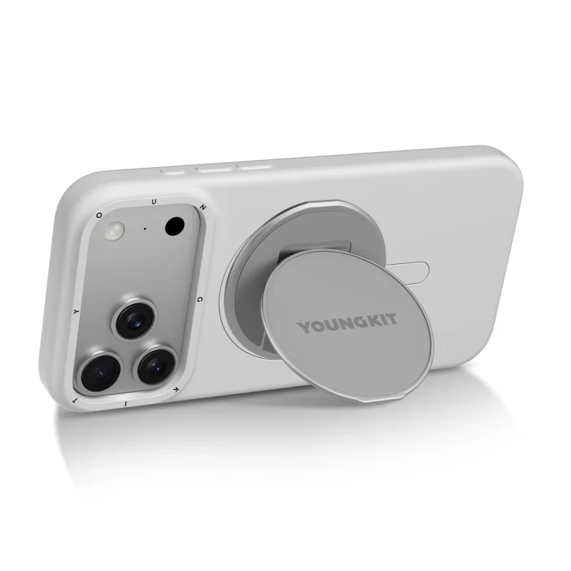 Suporte Magnético Apokin Youngkit com Espelho Móvel Branco Estampado - Imagem 3