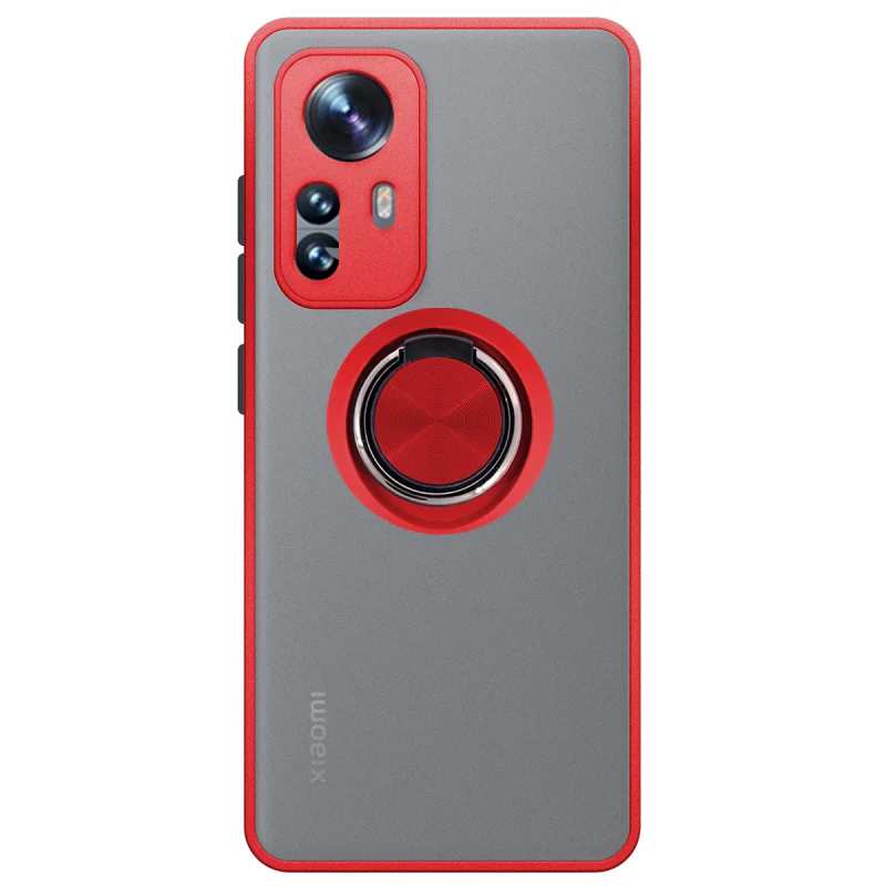 Capa Apokin para Xiaomi 12 Pro em Gel Fumado com Suporte e Íman Azul - Imagem 2