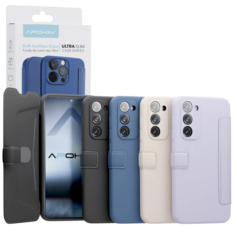 Capa Apokin Silicone com Textura de Pele para Samsung Galaxy A02s Preto - Imagem 1