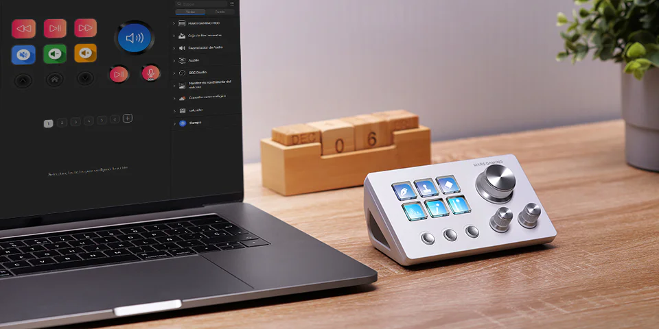 Control Deck Mars Gaming MSD-TWO com 6 Teclas LCD, 3 Rodas e 3 Botões USB-C Branco - Imagem 4