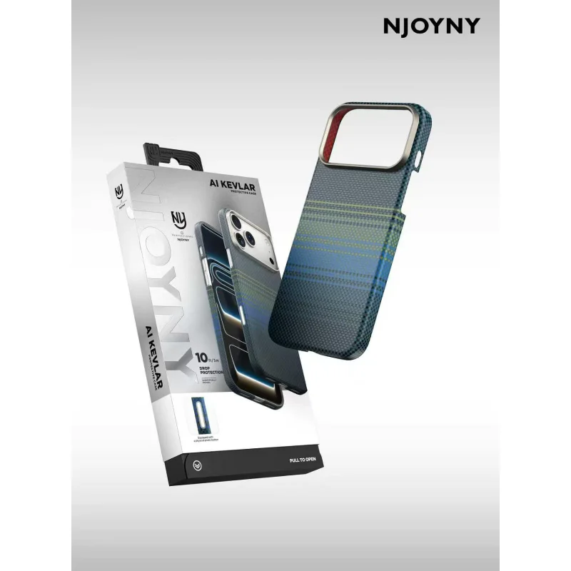 Capa Apokin NJOYNY Kevlar Series iPhone 17 Pro Max e 18 Pro Max Multicolor Modelo 2 - Imagem 3