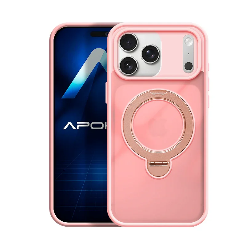 Capa Apokin Fumada com Suporte Giratório para iPhone 17 Pro Max Variedade de cores - Imagem 3