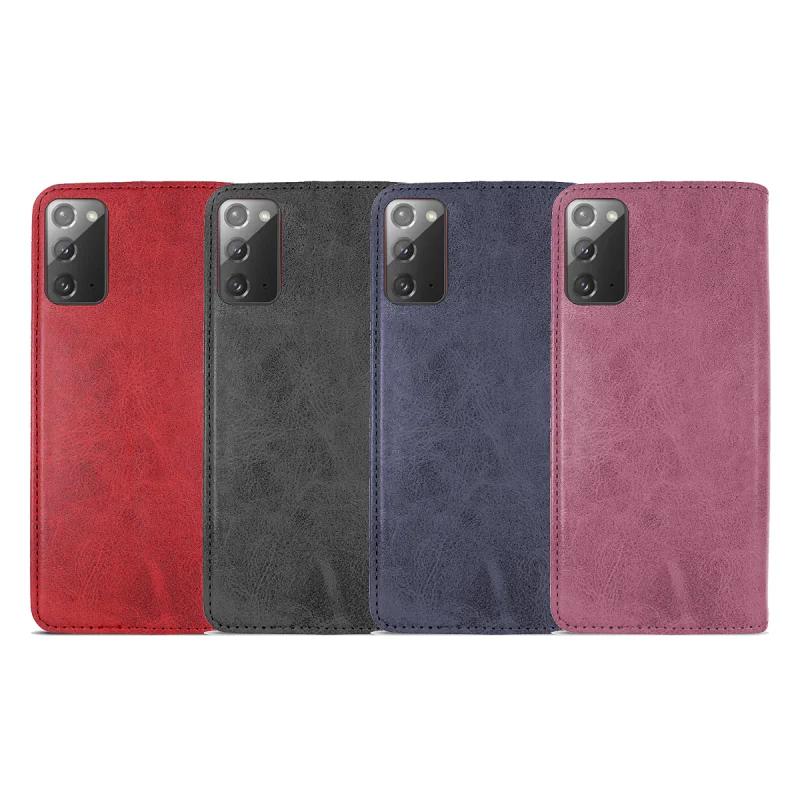 Capa com Tampa e Porta-Cartões Apokin para Samsung Galaxy Note 20 Pele Sintética Azul - Imagem 1