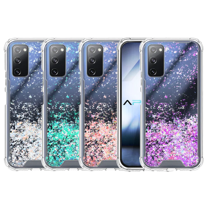 Capa Apokin para Samsung Galaxy S20 FE em Gel com Purpurina Rosa - Imagem 1