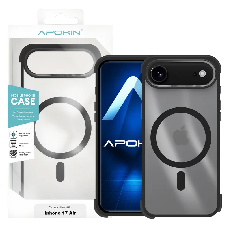 Capa Apokin para iPhone 17 Air em Silicone Premium com MagSafe Laranja - Imagem 2