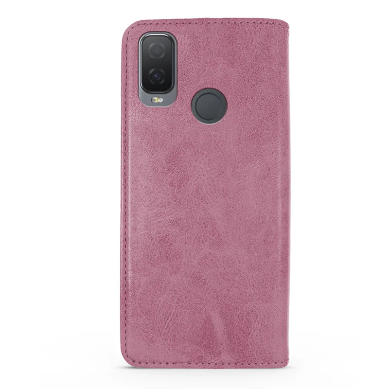 Capa Apokin com Porta-cartões em Pele Sintética para Alcatel 1L 2021 Preto - Imagem 6
