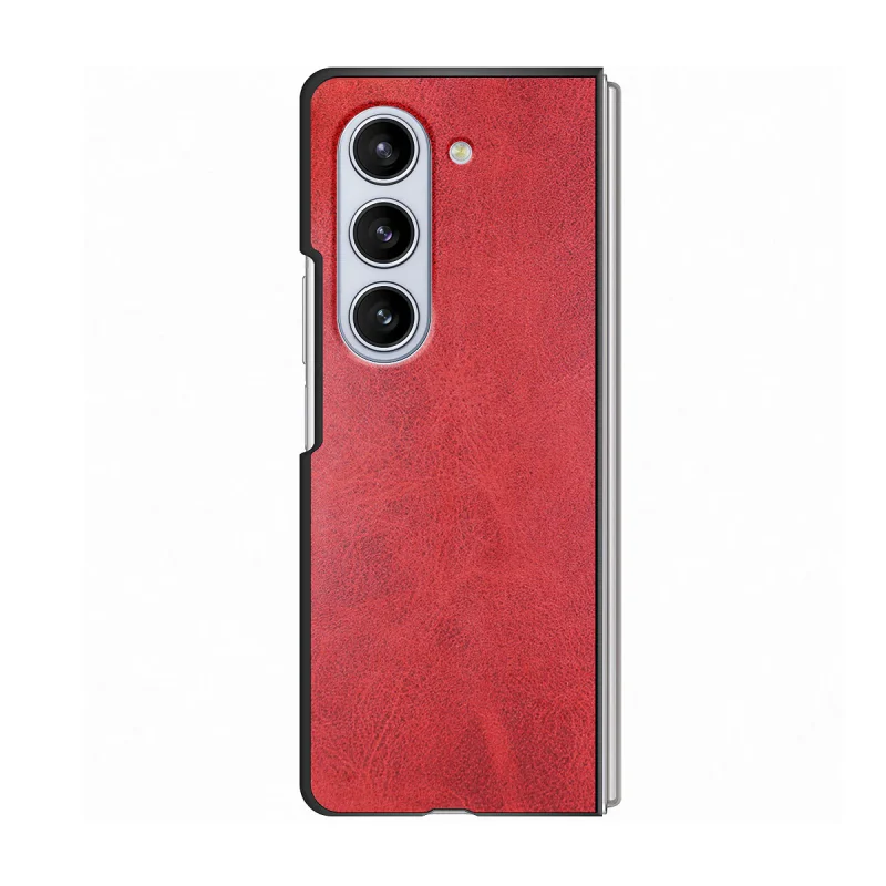 Capa com Tampa Apokin para Samsung Galaxy Z Fold5 em Pele Sintética Preto - Imagem 5