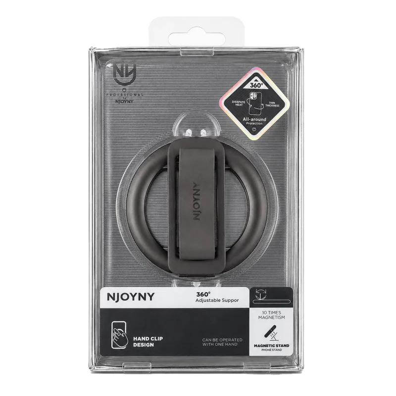 Anel Magnético Apokin N06 com Suporte Metálico e Alça de Silicone Preto - Imagem 5