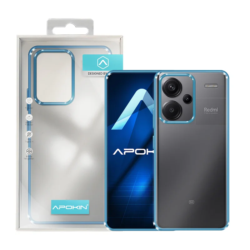Capa Acrílica Antichoque com Borda Colorida Apokin para Xiaomi Redmi 12 Preto - Imagem 5