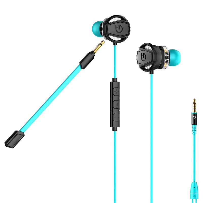 Auriculares Gaming Hiditec Taiko com Microfone Destacável Jack 3,5 mm Preto e Turquesa - Imagem 3