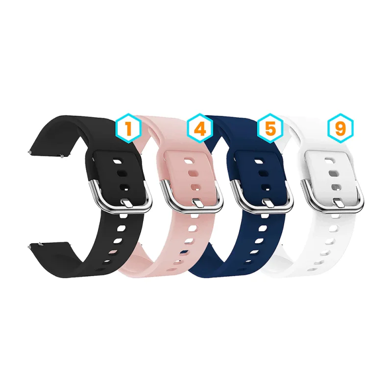Pulseira Apokin Universal 20 mm para Smartwatch em Silicone Rosa