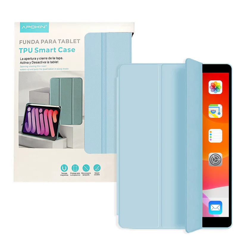 Capa Smart Cover V2 Apokin para iPad 9,7 polegadas 2/3/4 com Porta-Lápis Bege - Imagem 5