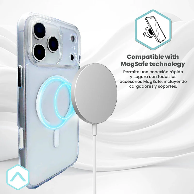 Capa Apokin Mate com MagSafe para iPhone 17 Pro Transparente - Imagem 6
