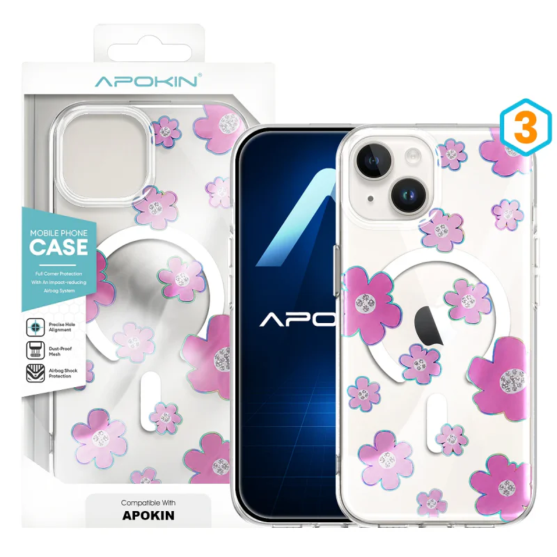 Capa Apokin para iPhone 13 e 14 em Silicone com MagSafe e Desenho 1 - Imagem 4