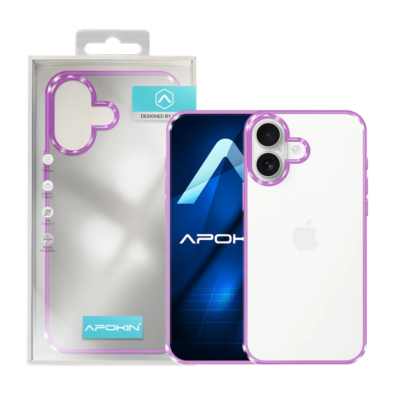 Capa Apokin Anti-Choque com Borda Colorida para iPhone 16 Azul - Imagem 4