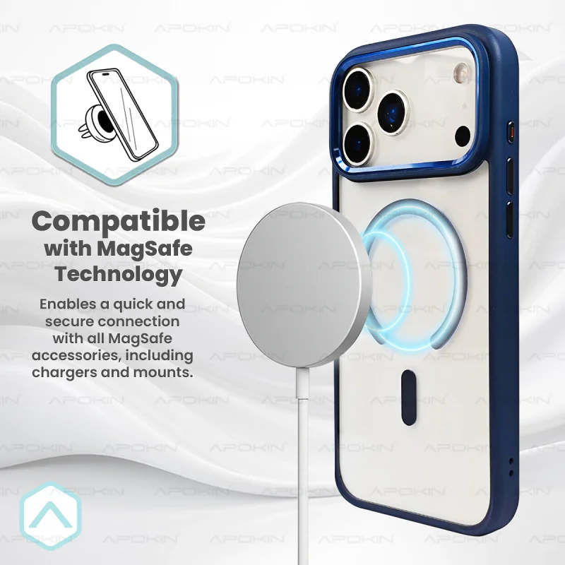 Capa Acrílica Apokin com MagSafe para iPhone 17 Azul - Imagem 6