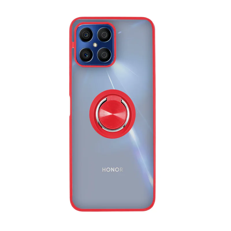 Capa Apokin para Honor X8a em Gel com Íman e Suporte Fumado Vermelho - Imagem 2
