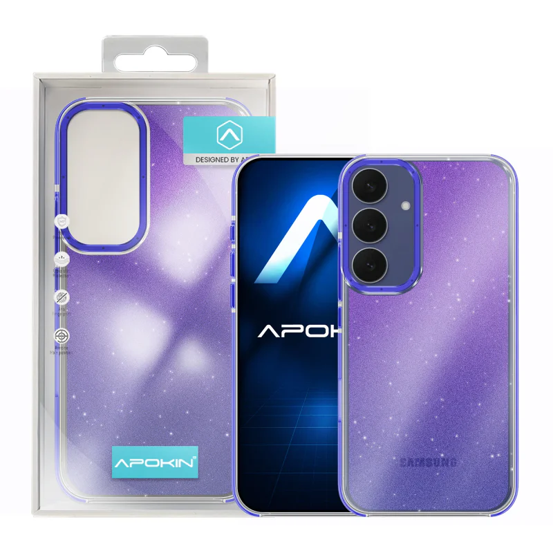 Capa Apokin Acrílica com Purpurina para Samsung Galaxy A16 Prata - Imagem 4