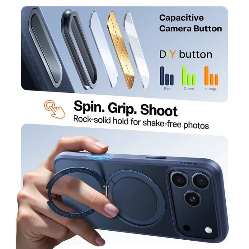 Capa Apokin Torras Ostand Pro para iPhone 17 Pro e 18 Pro Preto - Imagem 3