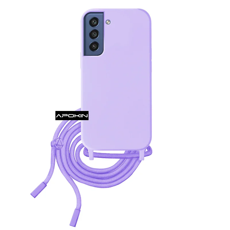 Estojo Macio Apokin com Cordão para Samsung Galaxy S21 FE Várias Cores Preto - Imagem 4