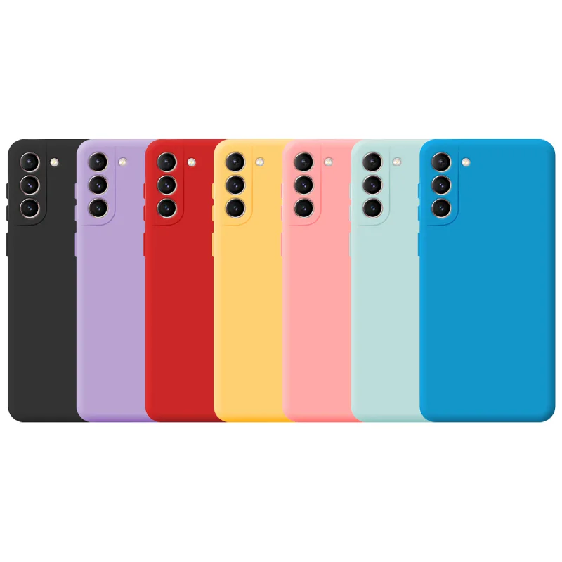 Capa Apokin em Silicone Macio para Samsung Galaxy S21 com Proteção de Câmara 3D Cor: Lila - Imagem 1