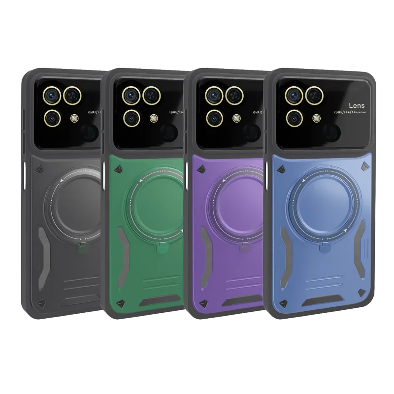 Capa Apokin para Xiaomi Redmi 10C Antichoque com Suporte de Apoio Azul Marinho - Imagem 1