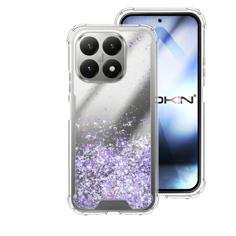 Capa Apokin Panpurin para Xiaomi 15T Gel Acrílico Glitter Azul Turquesa - Imagem 5