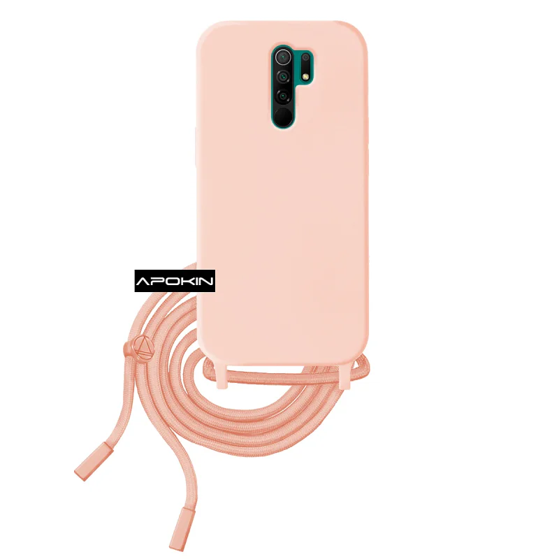 Capa de Silicone com Cordão Xiaomi Redmi 9 Lilás - Imagem 5