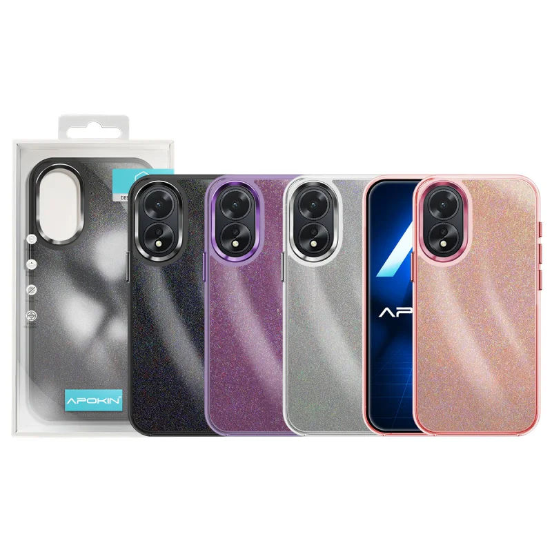 Capa Apokin para Oppo A38 4G Acrílica com Purpurina Variedade de cores