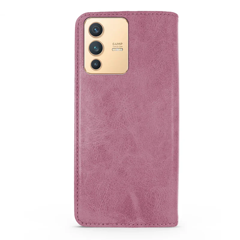 Capa Apokin para Vivo V23 em Couro com Porta-Cartões Azul - Imagem 5