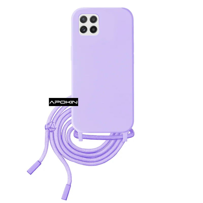 Capa Apokin para Samsung Galaxy A22 5G Flexível com Cordão Rosa - Imagem 4