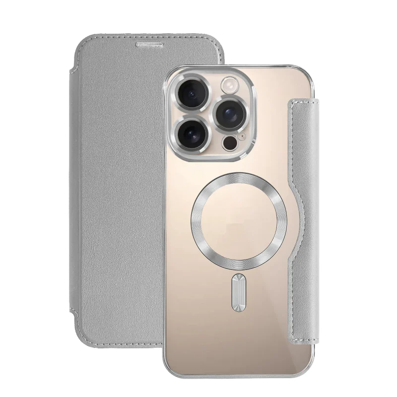 Capa Apokin Mocome Cromada com Tampa e MagSafe para iPhone 16 Pro Max Fúcsia - Imagem 6