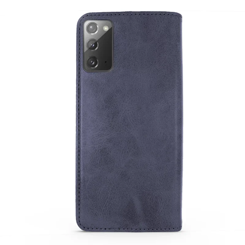 Capa com Tampa e Porta-Cartões Apokin para Samsung Galaxy Note 20 Pele Sintética Azul - Imagem 5