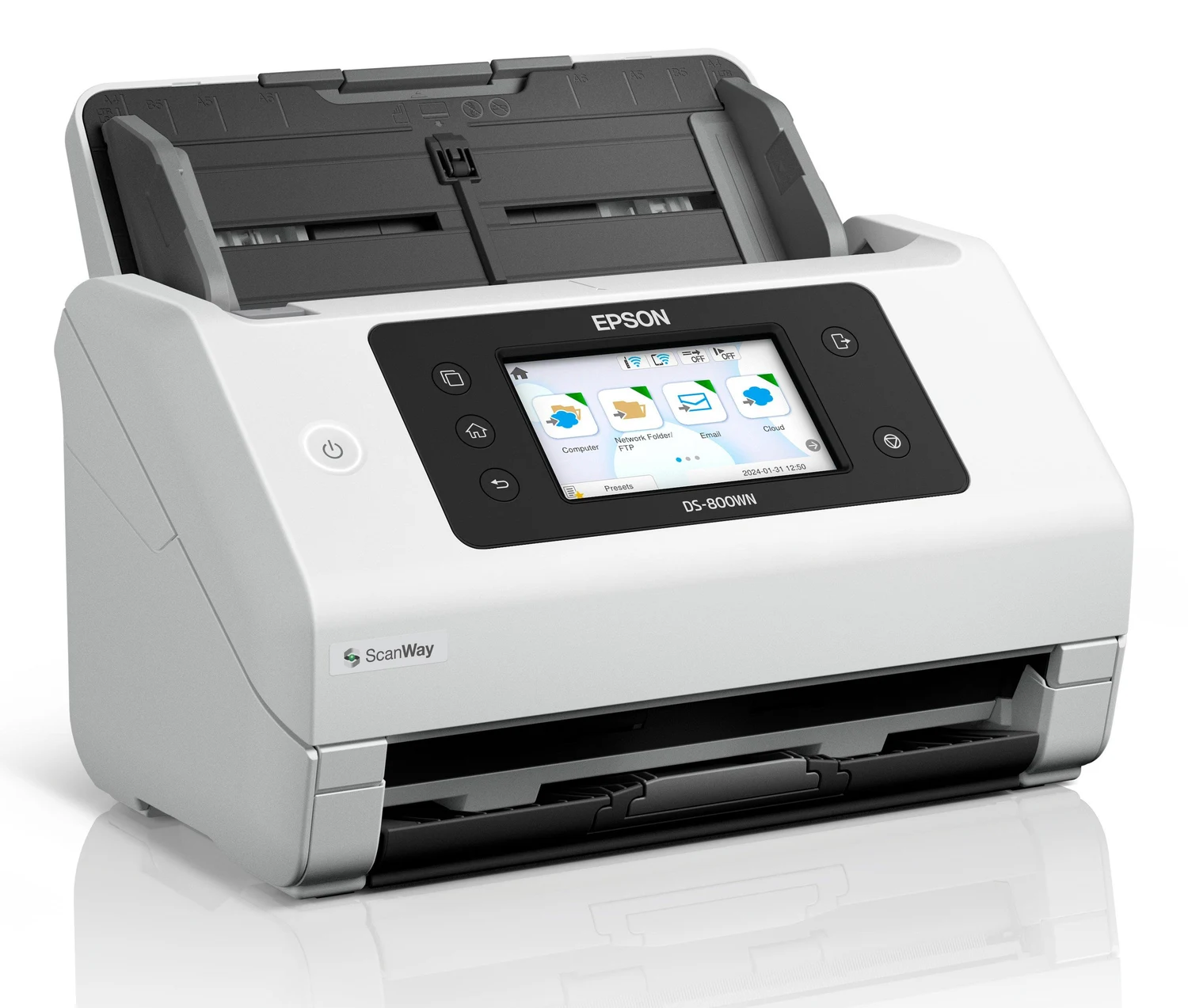 Scanner de Documentos Epson WorkForce DS-800WN A4 Duplex 50 ppm Wi-Fi com Ecrã Tátil - Imagem 2