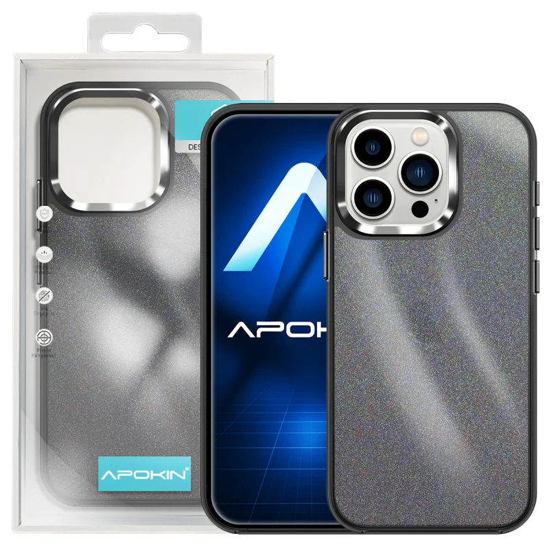 Capa Apokin para iPhone 13 Pro Max Acrílica com Purpurina Rosa - Imagem 6