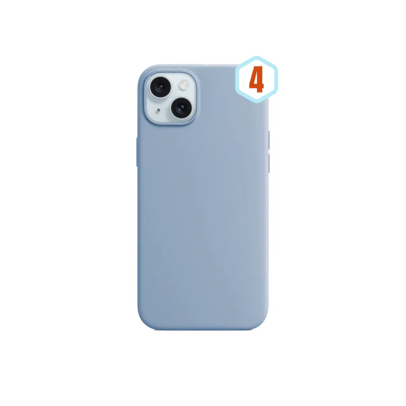 Capa Apokin para iPhone 13 / 14 Silicone Líquido com Efeito Pele Cor 6 - Imagem 6