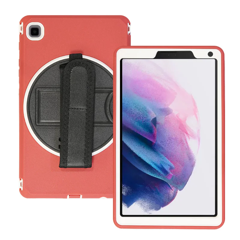 Capa Apokin para Samsung Galaxy Tab A7 Lite Antichoque com Suporte de Caneta Vermelho sem cordão - Imagem 3