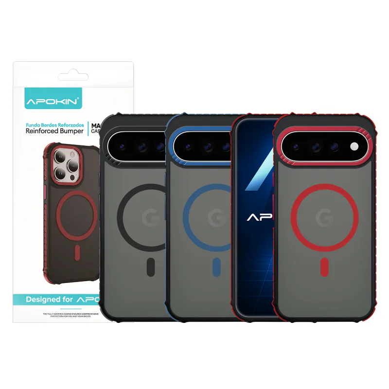 Capa Apokin Rock para Google Pixel 11 e 11 Pro Efeito Fumado com MagSafe Azul