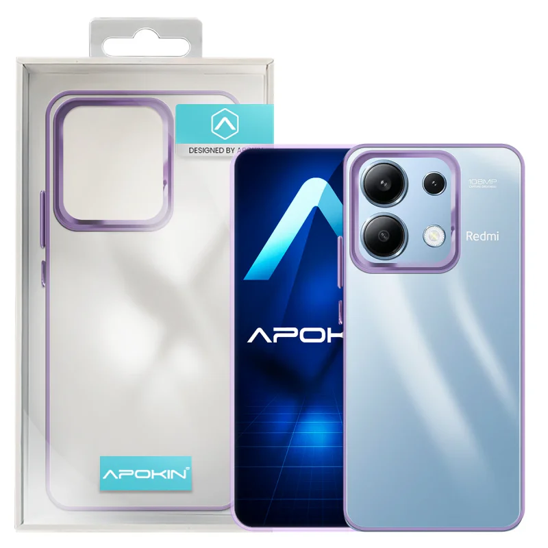 Capa Apokin para Xiaomi Redmi Note 13 Pro 4G em Acrílico Transparente Rosa - Imagem 4